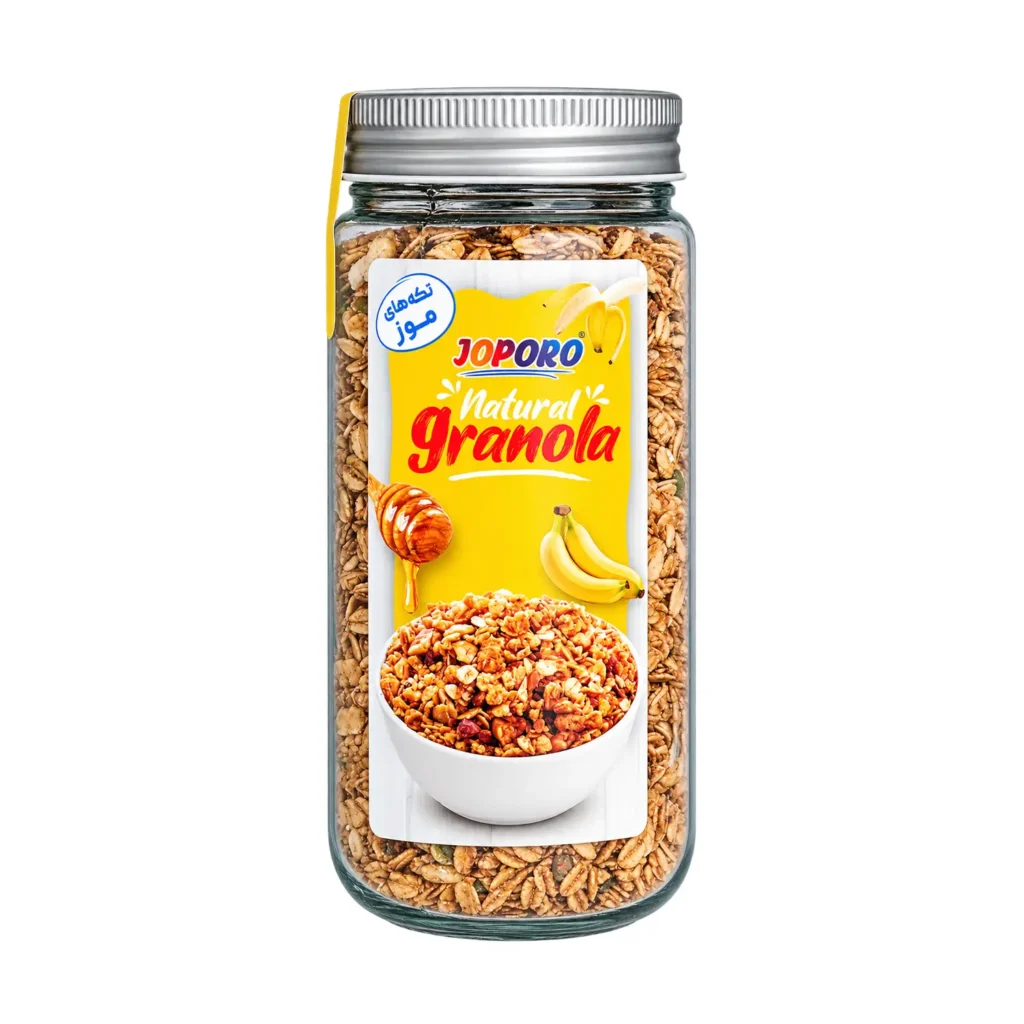 گرانولا موز شیشه‌ای جوپرو